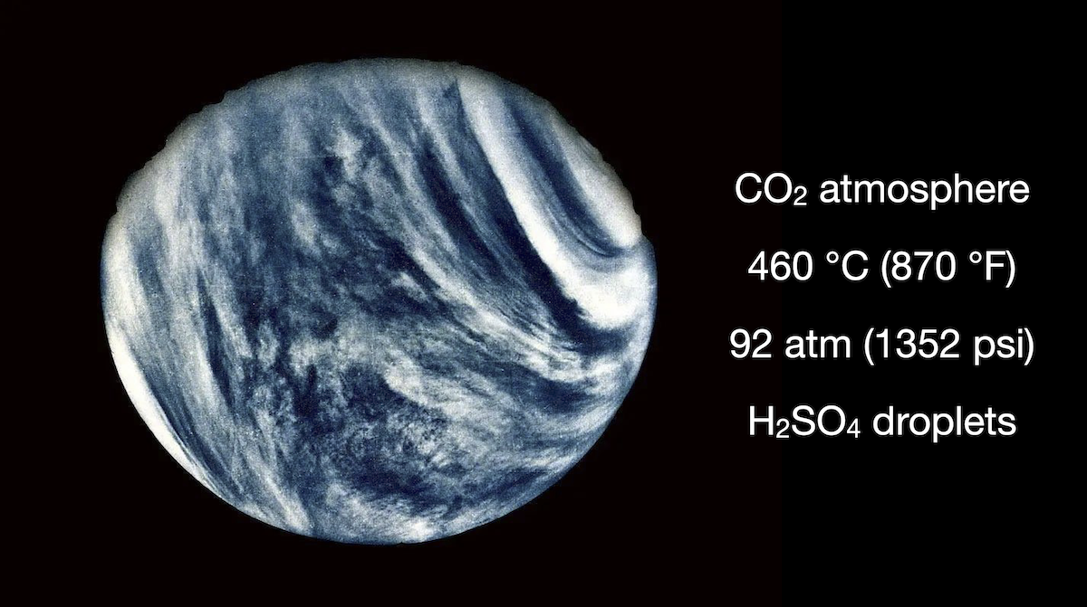 Venus is an inhospitable place.